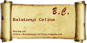 Balatonyi Celina névjegykártya